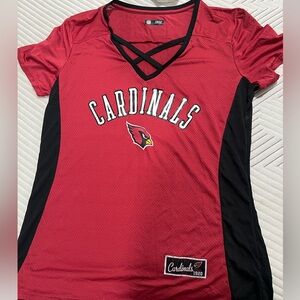 NFL Women's Cardinals Red and Black Jersey Top XL